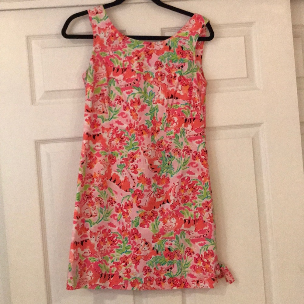 tiger print shift dress